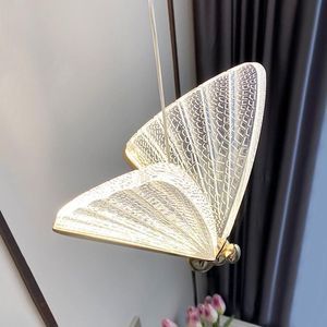 Światła sufitowe Motyl LED Wisiorek oświetlenie kryte Nordic Nordside Schody Home Nowoczesna sypialnia Restauracja Sztuka Wisząca Lampa Korytarz