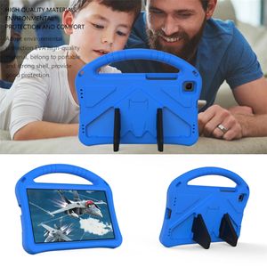 Dzieci Dzieci Uchwyt Stań EVA Pianka Miękkie Odporne na wstrząsy Tabletka Case na iPad Mini 123 4 5 6 Samsung T290 T307 T280 Lenovo Tab M8 2ND Gen TB-8705F Huawei M3 8,0 M5 M6 MatePad T8