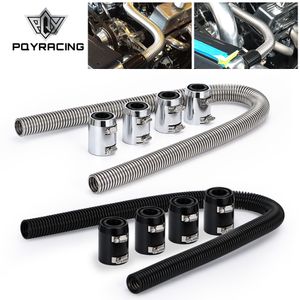 Wholesale Universal 48" Stainless Steel Radiator Flexible Coolant Water Hose Kit W  Cap Clamp 1.25" 1.5" 1.75" PQY-SXG01