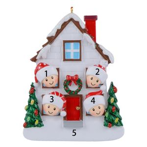 Maxora Resin Gloss Christmas House of 4 Personalized Christmas Tree Ornaments 201201