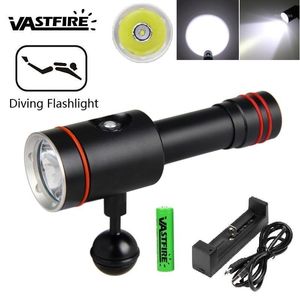 Dykning LED Undervattenslampa Vattentät Portable Lantern Lights Dive Light Lamp Torch Torches