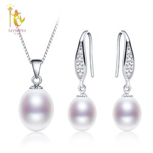 Wholesale pearl jewelry sets for wedding for sale - Group buy Nymph Pearl Jewelry Set Natural Fresh Water Pearl Necklace Pendant Earrings For Wedding Party Gift Women tz1032