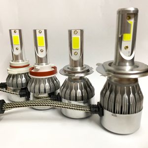 1 paio di lampadine per fari per auto LED H1 H4 H7 H8 H11 lampadine per auto C6 HB4 H27 8000LM 6000K 36W luce per auto universale Canbus