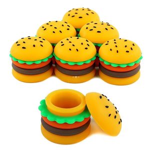 New Hamburger Frasco de silicone de cera recipiente de óleo colorido 5 ml Creative Portable Fumo Tabacoo Silicone Recipientes RRA11915