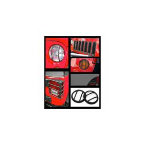 Euro Guard Kit Nero 19 Pezzi per Jeep Wrangler JK 2007-2018 Set di Sei Pezzi