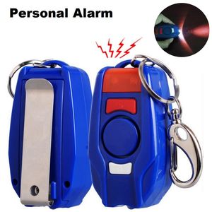 130db Self Defense Alarm Girls Women Kids seniors Security Protect Personal Safety Scream Loud with LED Light Keychain with Retail package box