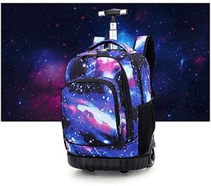 Rolling Backpack for School, plecak na kółkach, Waterproof Trolley School Torby dla dziewcząt chłopców