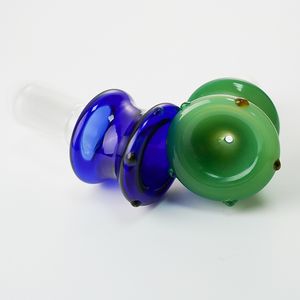 Ciotola di vetro blu verde inebriante 14mm 18mm Giunto maschio femmina per acqua di vetro Bong Tubi di fumo Accessori per fumatori SW100