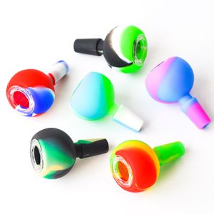 Silicone Slide Bowl 14.4mm Glas Bowl Tobacco Bowl glass downstem for glass water pipe bong dab rig smoke accessory