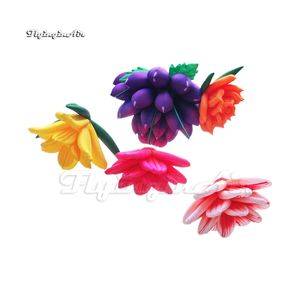 Modella palloncino fiore gonfiabile multicolore appeso aria gigante esplodere fiori artificiali con luci a LED per feste e decorazioni per matrimoni