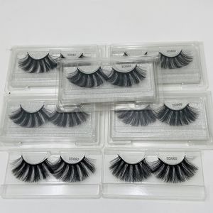 SICAK makyaj 5D Vizon Kirpikleri Dramatik Uzun Vizon Kirpikler Tam Şerit Yanlış Eyelashes 3D Vizon Kirpikleri yeniden kullanılabilir Kirpikler