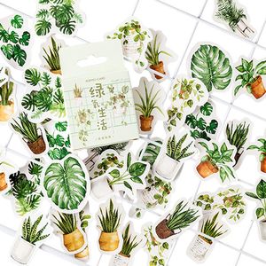 45pcs pack green plant life diary stickers cute planner scrapbooking diy dairy sticker office school supplies