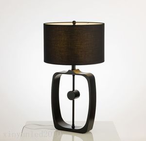 Modern Svart Bordslampa E27 Dekoration Reading Bedside Lamp Bedroom Studie Rumslampa