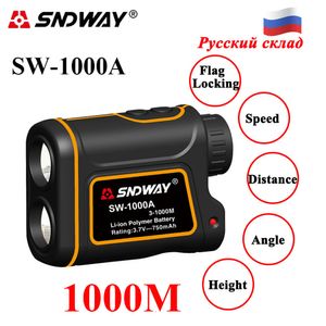 Sndway Lazer Mesafe Ölçer 600/1000 m Lazer Rangefinder 7X Monoküler Teleskop Avcılık Golf Rangefinder Lazer Metre Mesafe T200603