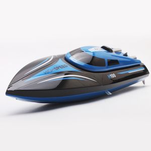 H100 Racing Speedboat Shape med LCD -skärm Mini Easy Operation Electric RC Boat Gift Overwater 4 Channel ABS High Speed ​​Toy