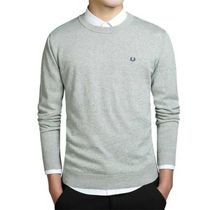 Мужской свитер, пуловер, осень и зима, английский стиль, с круглым вырезом, вязаная шерсть, японская одежда, однотонная уличная одежда, мужской джемпер 220125