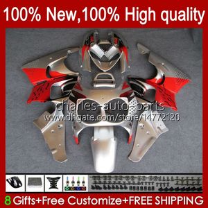 Bodys For HONDA CBR900RR CBR 893RR 900RR 1989 1990 1991 1992 1993 94HC.55 CBR893 red silvery CBR 900 893 RR CBR893RR 89 90 91 92 93 Fairing