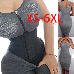 Latex Waist Trainer Corsetto 9 Steel Bone Shapewear Body Shaper Cintura dimagrante Cintura Allenamento Tummy Control Donna Plus 220125