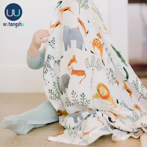 Baby filtar bomull nyfödd fotografi tillbehör barnvagn täcka tecknad mönster wrap baby play matta muslin swaddle filt lj201014