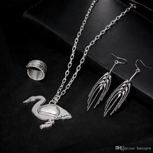 Insieme dei monili del partito Swan Duck Animal Uomini Donne Bohemia Jewelry Set