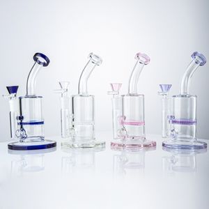 Beecomb Perc Hookahs Bent Typ Style Bongs Vattenrör med glasskål DAB Riggar Oljeplattform Hookah Rökpipor 14.5mm Kvinna Joint LXMD21401