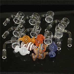 Yeni desen sigara içmek domuzsiz kuvars banger çivileri 14mm erkek 45 90 ° kuvars Bangers Silikon Nektar Silikon Bong için Tırnak