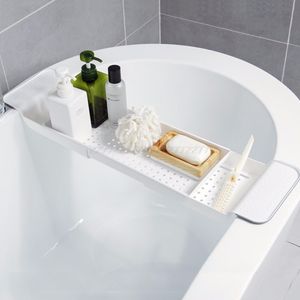 Tub Bathtub Shelf Caddy Shower Expandable Holder Rack Storage Tray Over Bath Multifunctional Organizer A10 19 Dropship T200413285d