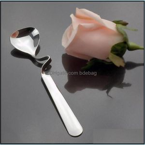 Coffee Scoops Coffeeware Kitchen Dining & Bar Home Garden Tea Honey Scoop Drink Adorable Stainless Steel Curved Twisted Handle Spoon U Jam