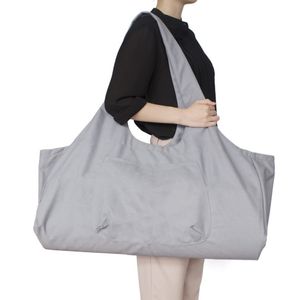 Canvas Yoga Bag Waterproof Yoga Mat Bag Large Sports Fitness Bag Pilates Mat Case Single Shoulder Carrier Q0705