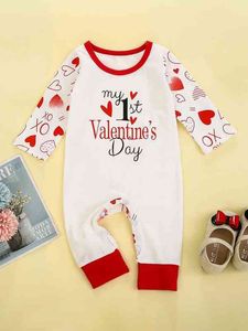 Baby Heart & Slogan Graphic Jumpsuit SHE