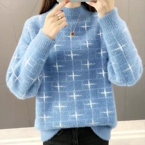 Pullover Women Sweater Long Sleeve Sweaters Velvet Knit Loose Sweater Womens Jumper Plus Size
