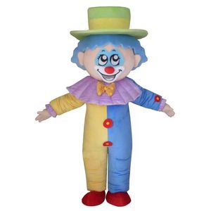 Högkvalitativ Clown Mascot Kostym Halloween Jul Fancy Party Dress Cartoon Character Pass Carnival Unisex Reklam Props Vuxna Outfit