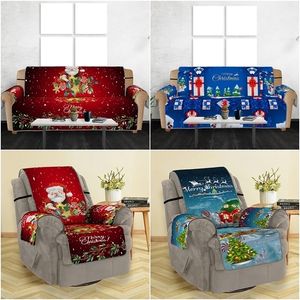 Рождественский софа Cover 3D цифровые печатные челки для гостиной 1/2/3 Seater Stretch Cound Coch Eystastrics Protector 201222