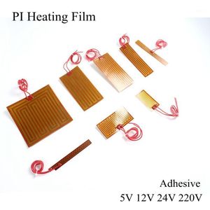 Carpets 5V 6V 12V 24V 220V Polyimide Heater PI Heating Film Plate Electric Heated Panel Pad Mat Electrotherma Flexible Adhesive Foil Oil