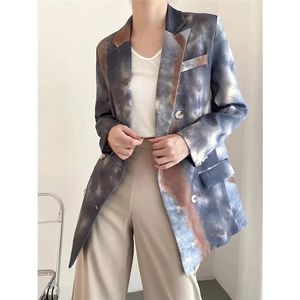 Женские галстуки Двухбордовые Blazers Fashion Trend Trend с длинным рукавом Отворотный карманный карман средней длины Верхняя одежда дизайнер женских зимних повседневных пальто