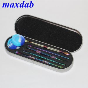 Rainbow Dabber Tool Kit for Wax oil rigs Dab Rigs Spatula tool For glass bong quartz banger nail dry Herb