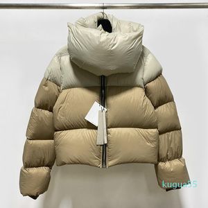 Giacche da donna 2021 INS Winter Dark RO Temperament White Duck Down Versione coreana All Match Zipper Stand Collar Waist Jacket