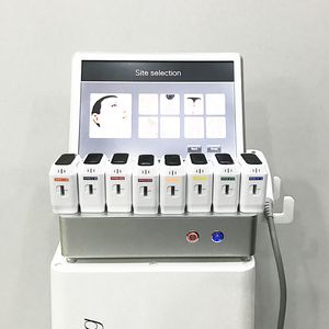 HIFU Wrinkle Removal Face Skin Care Machine High Intensity Focused Ultrasound Body Slimming 3D 4D HIFU 12 Lines for Salon with 8 Cartridges