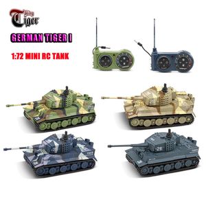 new RC tank Germany Tiger I Colorful 1:72 Vivid High Simulated Great tanks Toys 2117 mini Remote Control Toy 201208