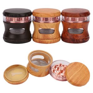 65*70mm Four-layer Zinc Alloy Side Window Resin Smoke Grinder Tobacco Herb Crusher Smoking Accessories dLLA107