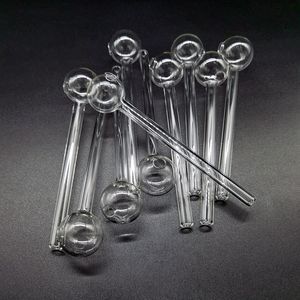 Glaspfeife Ölbrenner Bongs Dickes Pyrex Crear 6 Zoll Länge Kugel Außendurchmesser 30 mm Rohr ca. 9 mm 12 mm Hochwertiges Rauchwerkzeug für Tabakkräuter-Wasserpfeifen Shisha