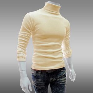 Projektant wiosenny jesienny pulloczy męskie swetry Turtleeck dzianin sweter dla mężczyzn bawełniany ubrania męskie swetry pełne czarne białe