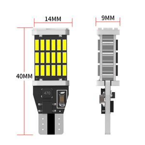 Ny 2x Highbright Car LED Light Canbus T15 W16W 921 Motorcykel Backup Reverse Lamp Auto Turn Signal Bulb Broms Light Red White Diode