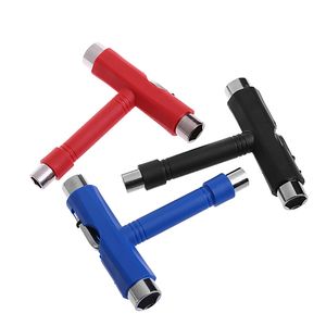 Wholesale 100pcs Skate T TOOL Skateboard Scooter Longboard Tools Kick Scooter Mini T Wrench Spann All-in-one Skate Tools fast shipping