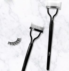 MP046 Custom Logo Eyelash Comb Brush Brush Curler Eye Mascara Aplikator Makeupols Pielęgnacja Szczotka Narzędzie Brwi Grzebień