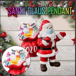 Festival de Natal personalizado Papai Noel 2020 Decorações de suspensão Decorações de Xmas Pingente de árvore para casa Festa Decoração Brinquedo E904