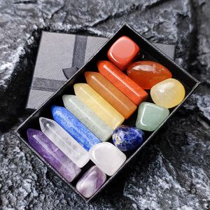 7 Chakra Set Reiki Natural Stone Crystal stones Ornaments Polishing Rock Quartz Yoga Energy Bead Chakra Healing Art Craft Decoration