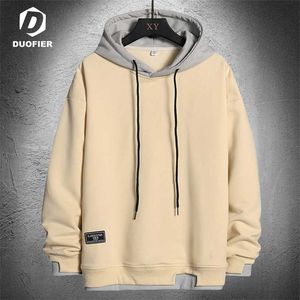 Hoodies Sweatshirt Män Hip Hop Pullover Hooded Streetwear Casual Mode Kläder Mens Koreanska Harajuku Lös Stor storlek 4xl 211230