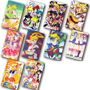 / Lot Cartoon Sticker Toys Anime Sailor Moon Card Sticker DIY Dekoration Buss ID-kort Klistermärken Klassiska leksaker LJ201019