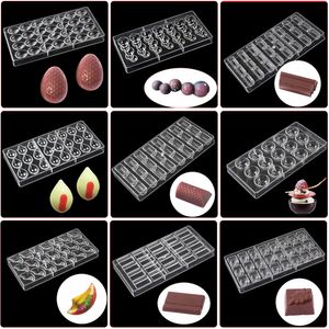 18 Arten Polycarbonat Schokoladenform für Kuchendekoration, Süßigkeiten Backenform Gebäck Süßwarenwerkzeuge, PC Schokoladenform T200708